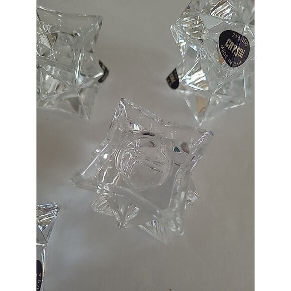 The American Crystal Collection 6 Stackable Candlesticks USA Made - Picture 6 of 6